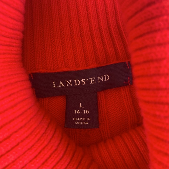 Lands' End Cable Knit Turtleneck • L - Picture 4 of 7